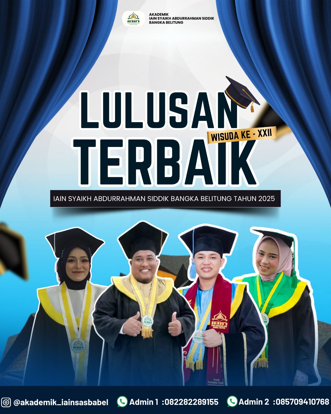 LULUSAN TERBAIK WISUDA XXII IAIN SYAIKH ABDURRAHMAN SIDDIK BANGKA BELITUNG