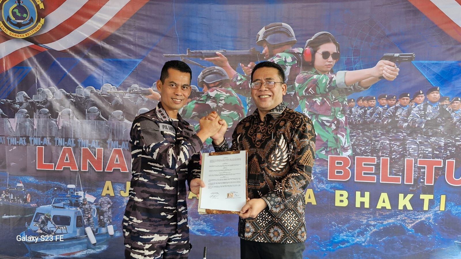 Penandatanganan MoU dengan LANAL Bangka Belitung